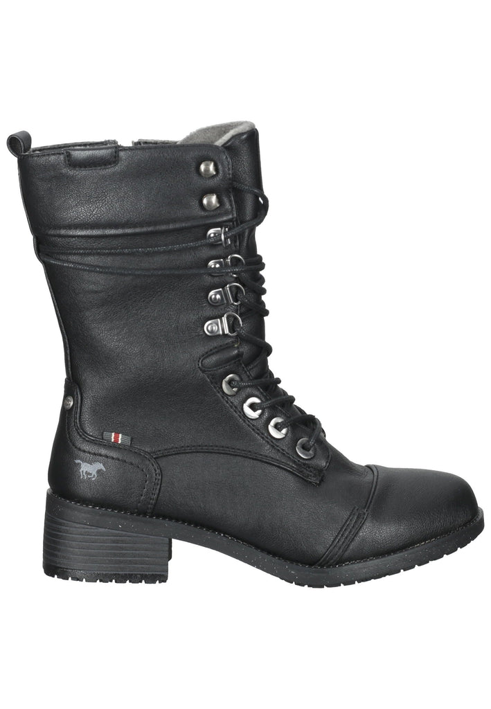 Mustang Stiefel Lederimitat Schwarz
