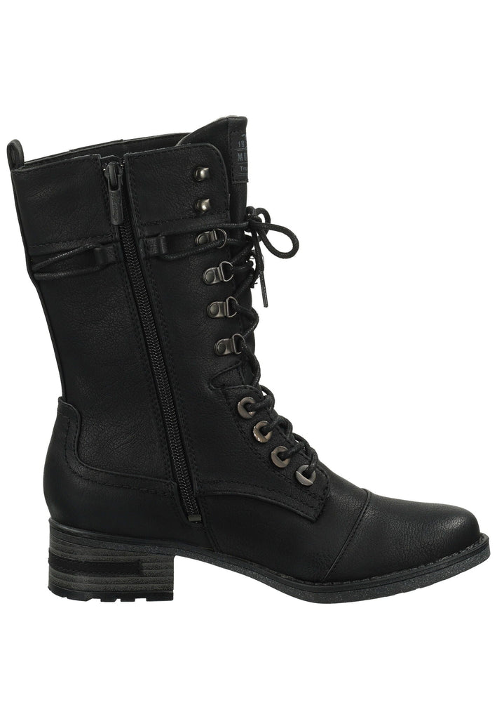 Mustang Stiefel Lederimitat Schwarz Warmfutter