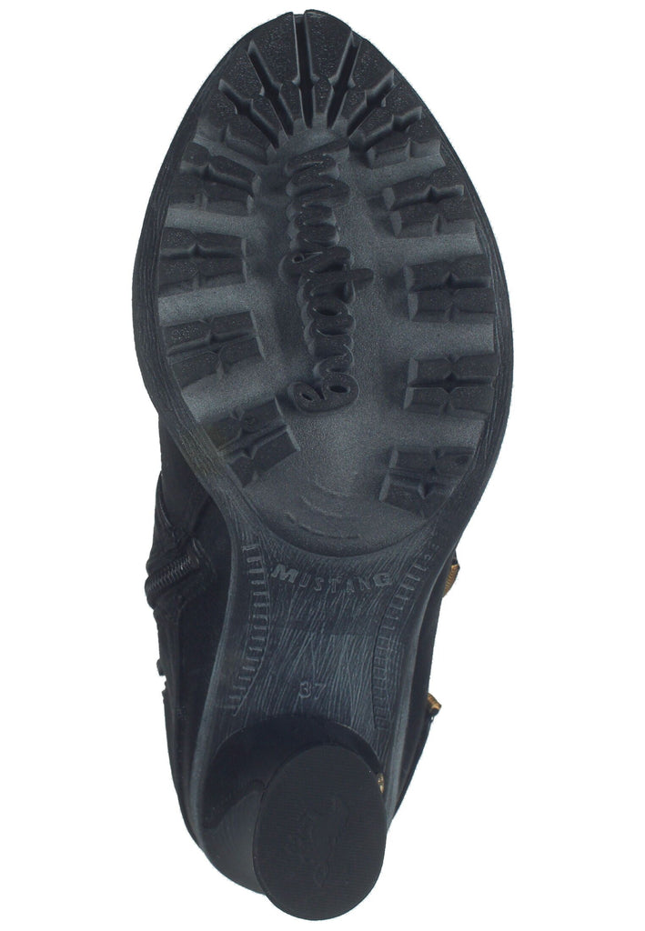 Mustang Stiefel Lederimitat Schwarz Warmfutter