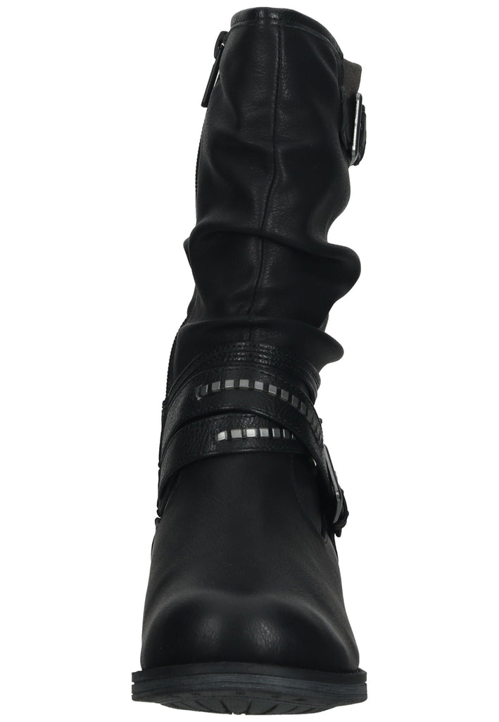 Mustang Stiefel Lederimitat Schwarz Warmfutter