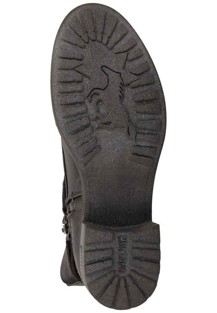 Mustang Stiefel Lederimitat Schwarz Warmfutter
