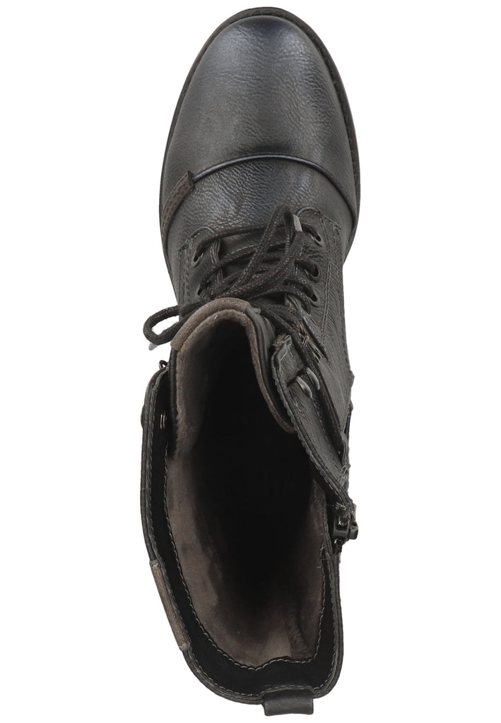 Mustang Stiefel Lederimitat Schwarz Warmfutter