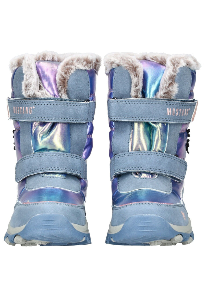 Mustang Stiefel Lederimitat/Textil Blau Warmfutter