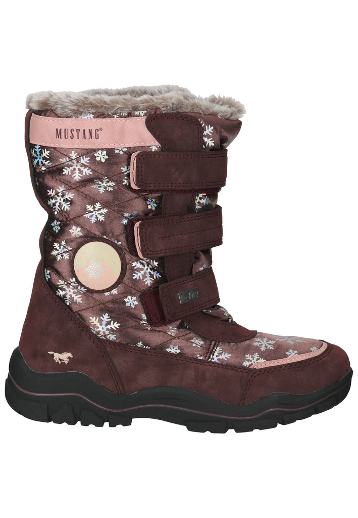 Mustang Stiefel Lederimitat/Textil Burgundy Warmfutter