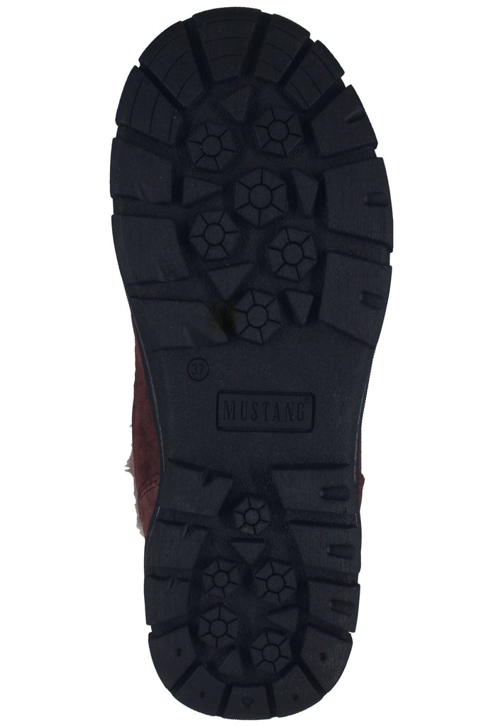 Mustang Stiefel Lederimitat/Textil Burgundy Warmfutter