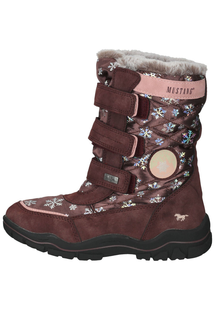 Mustang Stiefel Lederimitat/Textil Burgundy Warmfutter
