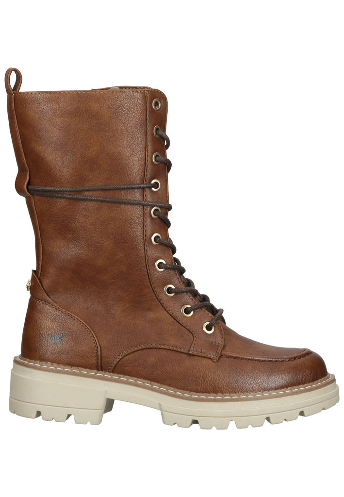 Mustang Stiefel Lederimitat/Textil Cognac
