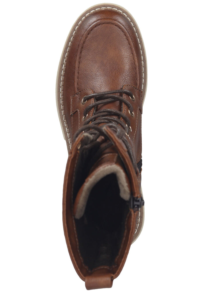 Mustang Stiefel Lederimitat/Textil Cognac