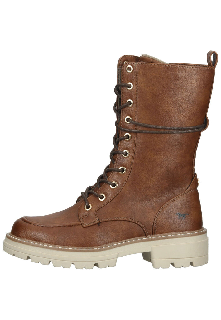 Mustang Stiefel Lederimitat/Textil Cognac