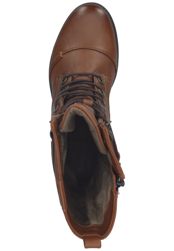Mustang Stiefel Lederimitat/Textil Cognac Warmfutter