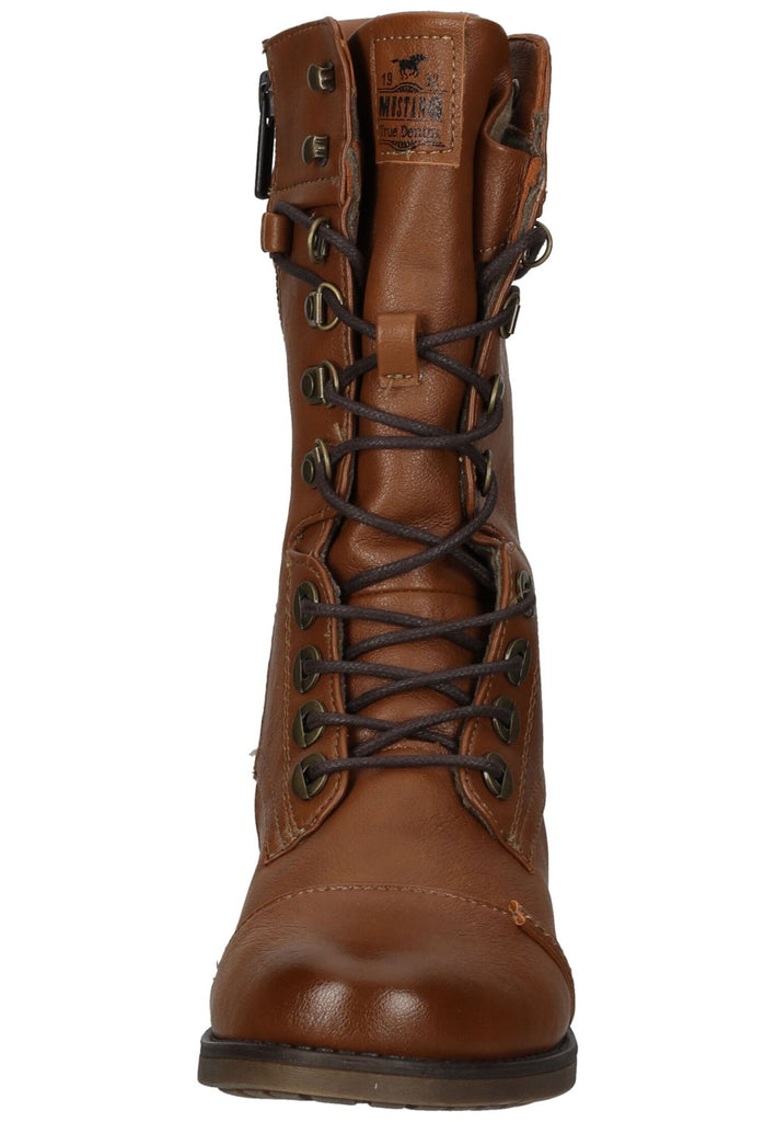 Mustang Stiefel Lederimitat/Textil Cognac Warmfutter