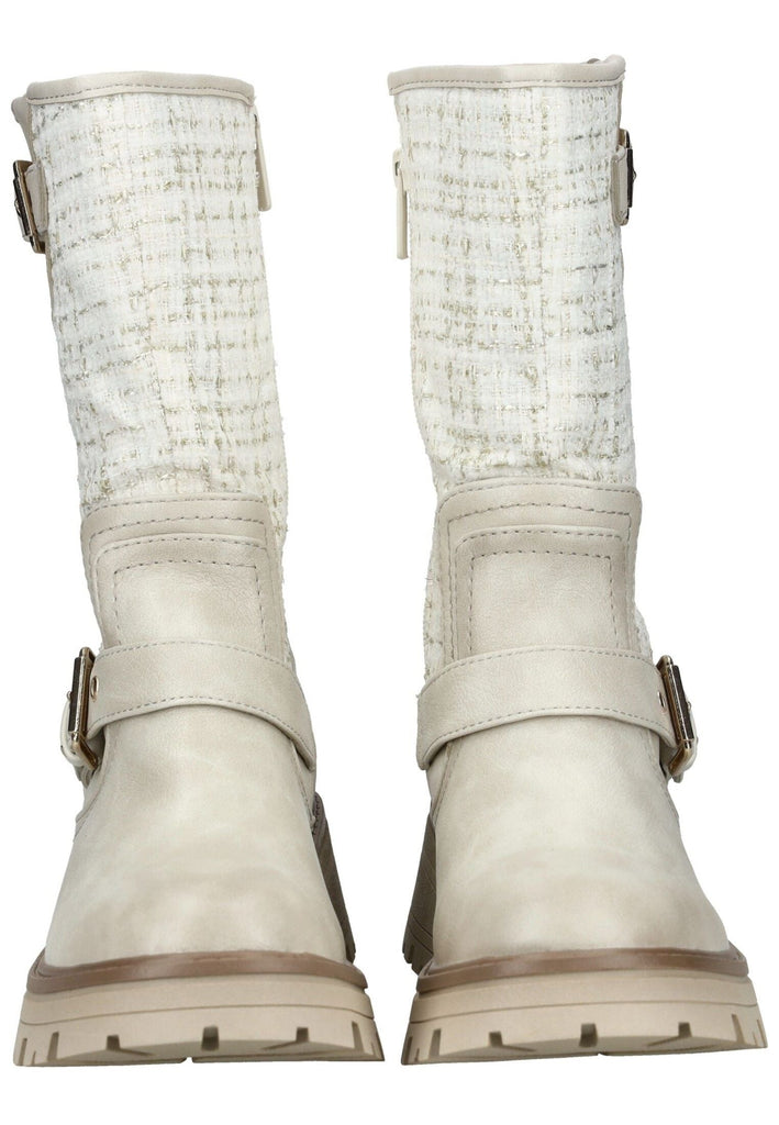 Mustang Stiefel Lederimitat/Textil Ivory Warmfutter