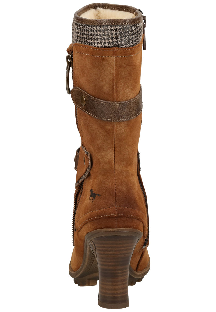 Mustang Stiefel Lederimitat/Textil Kastanie Warmfutter