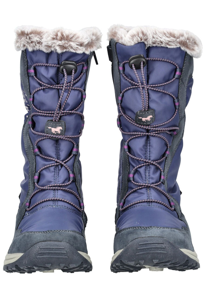 Mustang Stiefel Lederimitat/Textil Navy Warmfutter