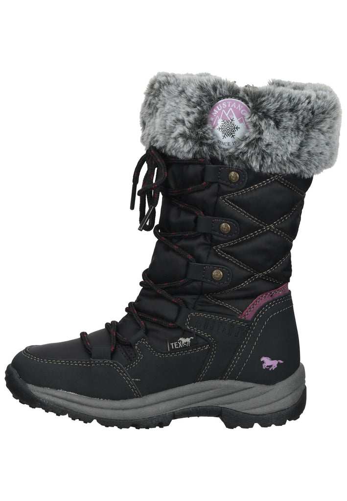 Mustang Stiefel Lederimitat/Textil Schwarz