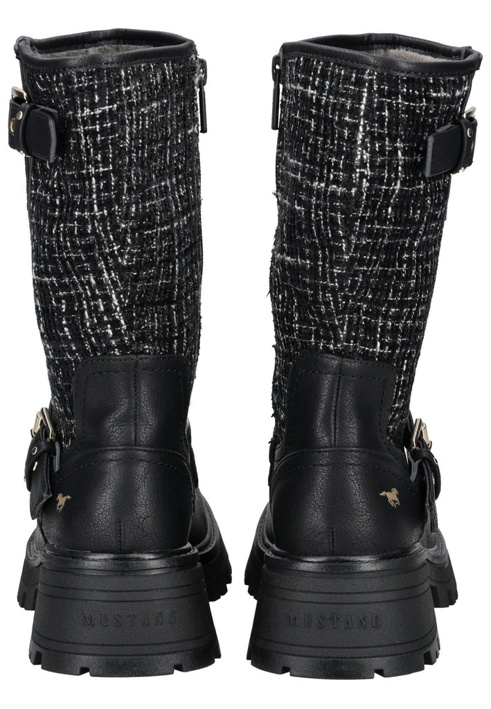 Mustang Stiefel Lederimitat/Textil Schwarz Warmfutter
