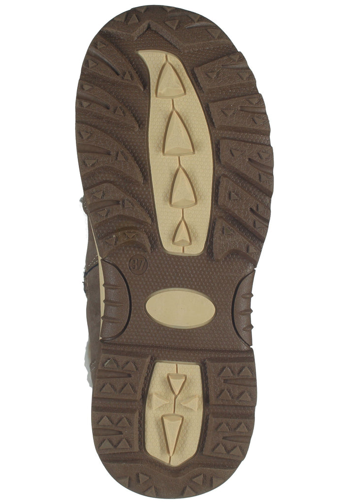 Mustang Stiefel Lederimitat/Textil Taupe Warmfutter