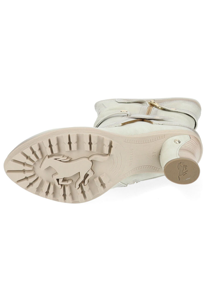 Mustang Stiefel Lederimitat Weiß/Gold Warmfutter