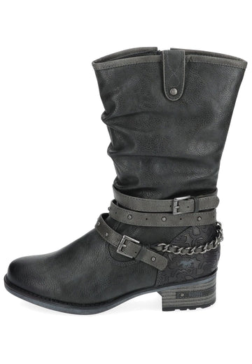 Stiefel Mustang Stiefel Lederimitat Graphit Warmfutter