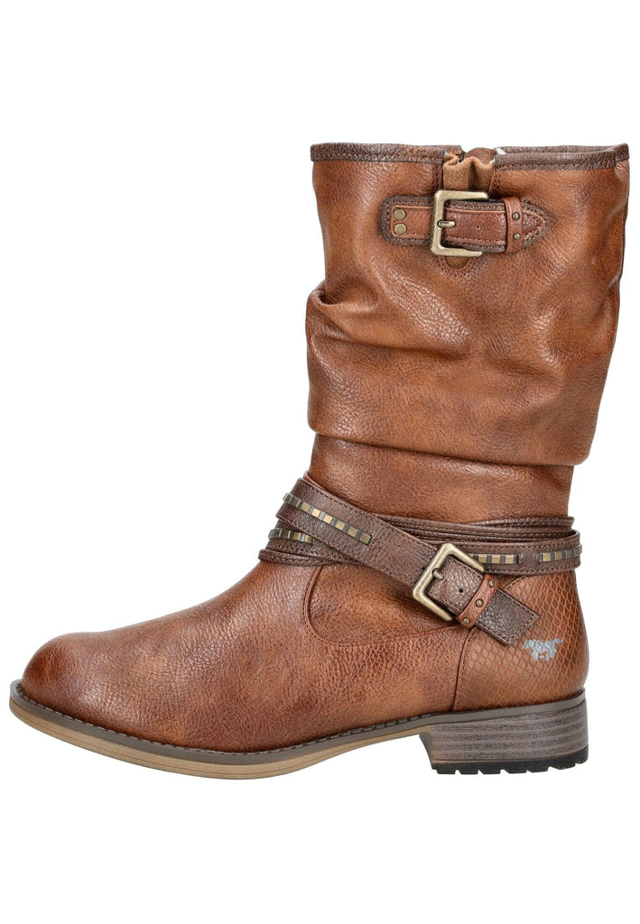 Stiefel Mustang Stiefel Lederimitat/Textil Cognac