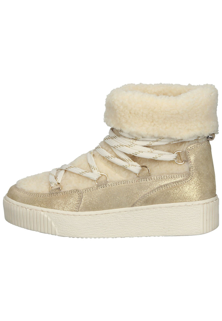 Mustang Stiefelette Leder Beige Warmfutter