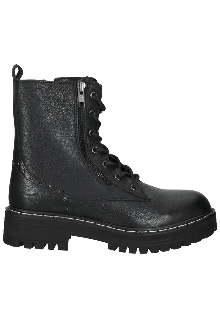 Mustang Stiefelette Leder Schwarz