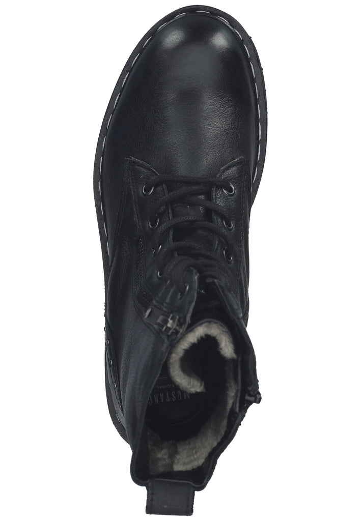 Mustang Stiefelette Leder Schwarz