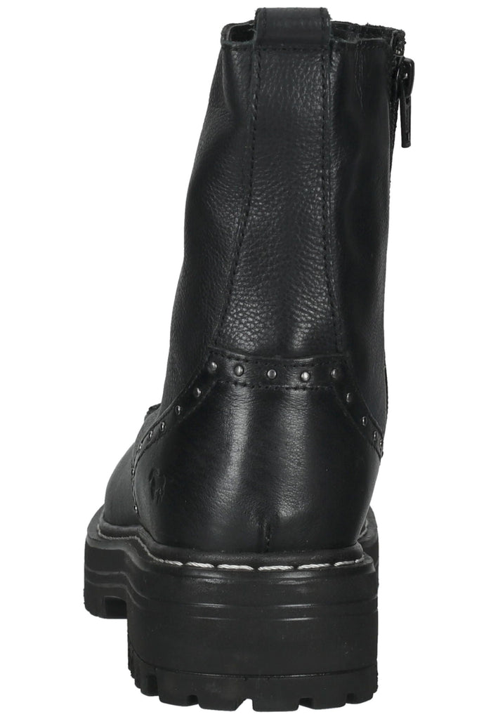 Mustang Stiefelette Leder Schwarz