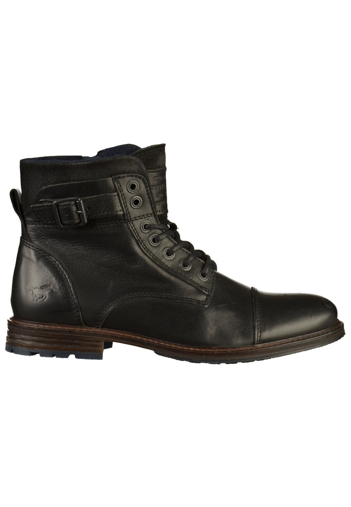 Mustang Stiefelette Leder Schwarz