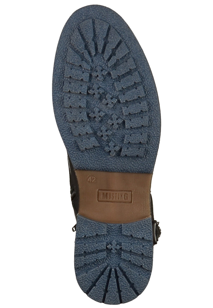 Mustang Stiefelette Leder Schwarz