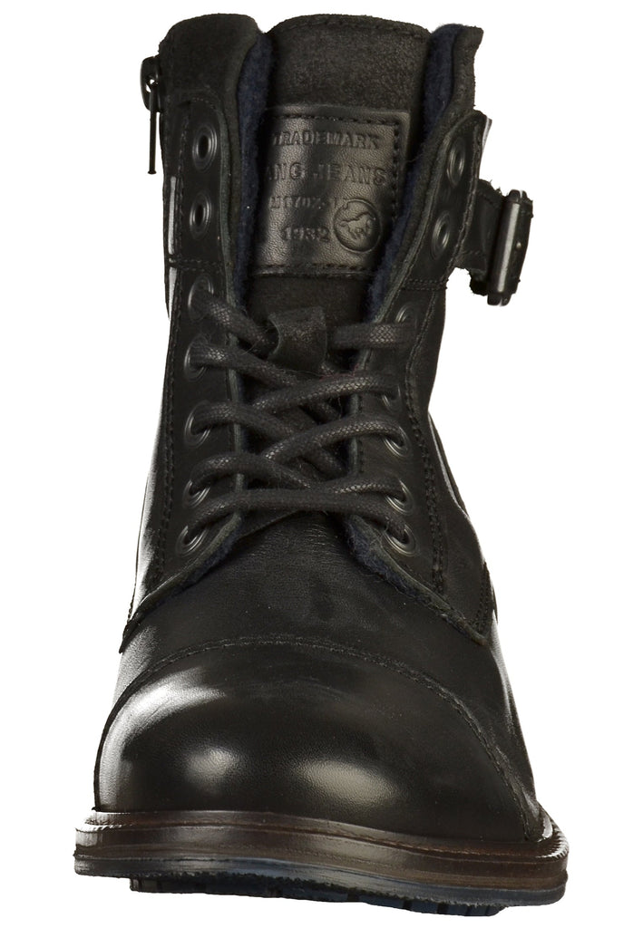 Mustang Stiefelette Leder Schwarz