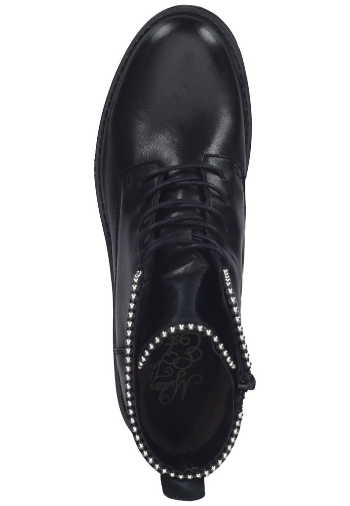 Mustang Stiefelette Leder Schwarz