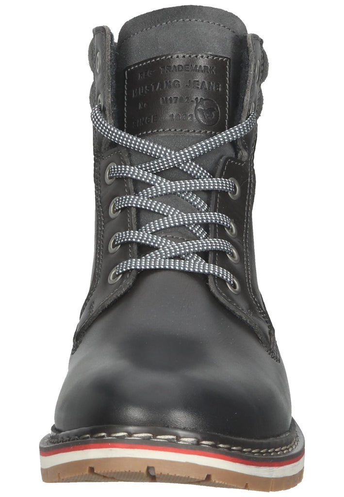 Mustang Stiefelette Leder Schwarz