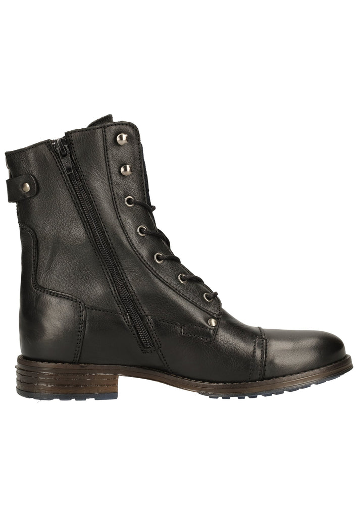 Mustang Stiefelette Leder Schwarz
