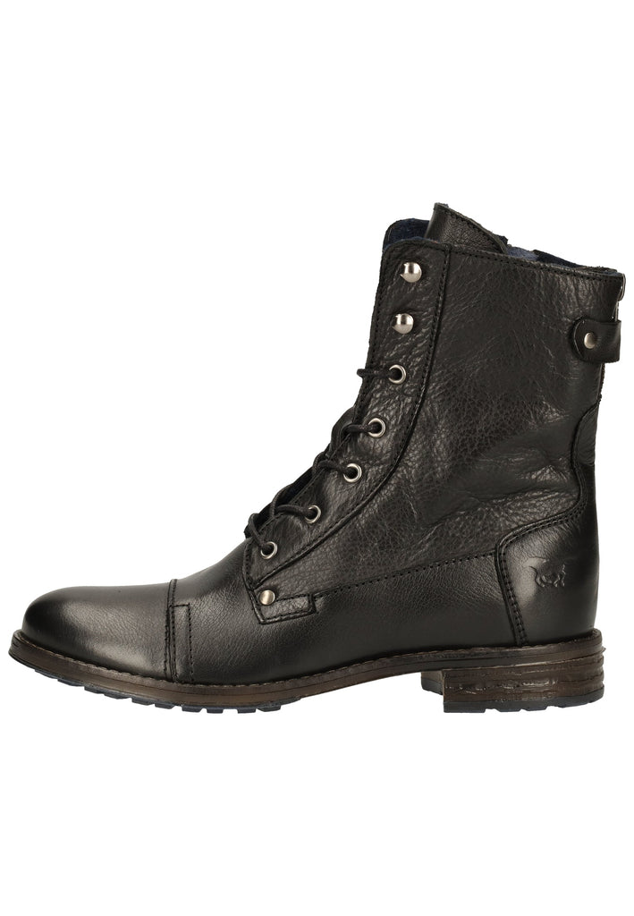 Mustang Stiefelette Leder Schwarz