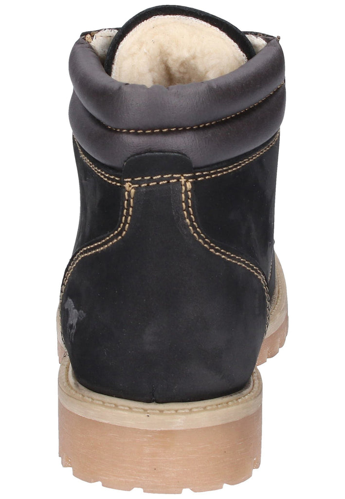 Mustang Stiefelette Leder Schwarz