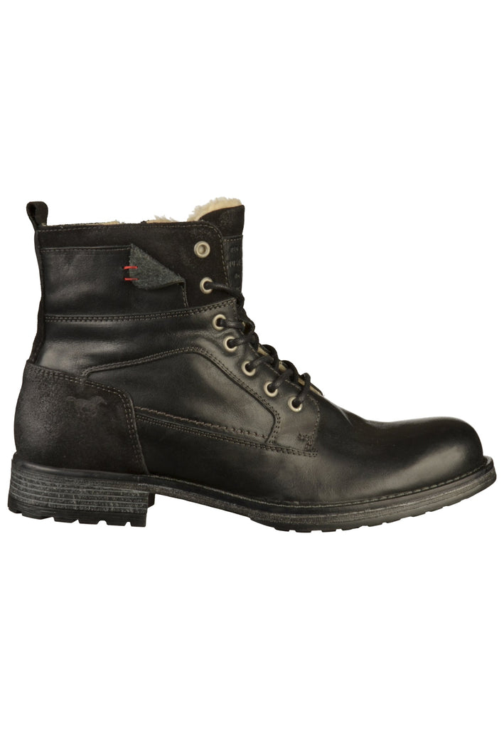 Mustang Stiefelette Leder Schwarz