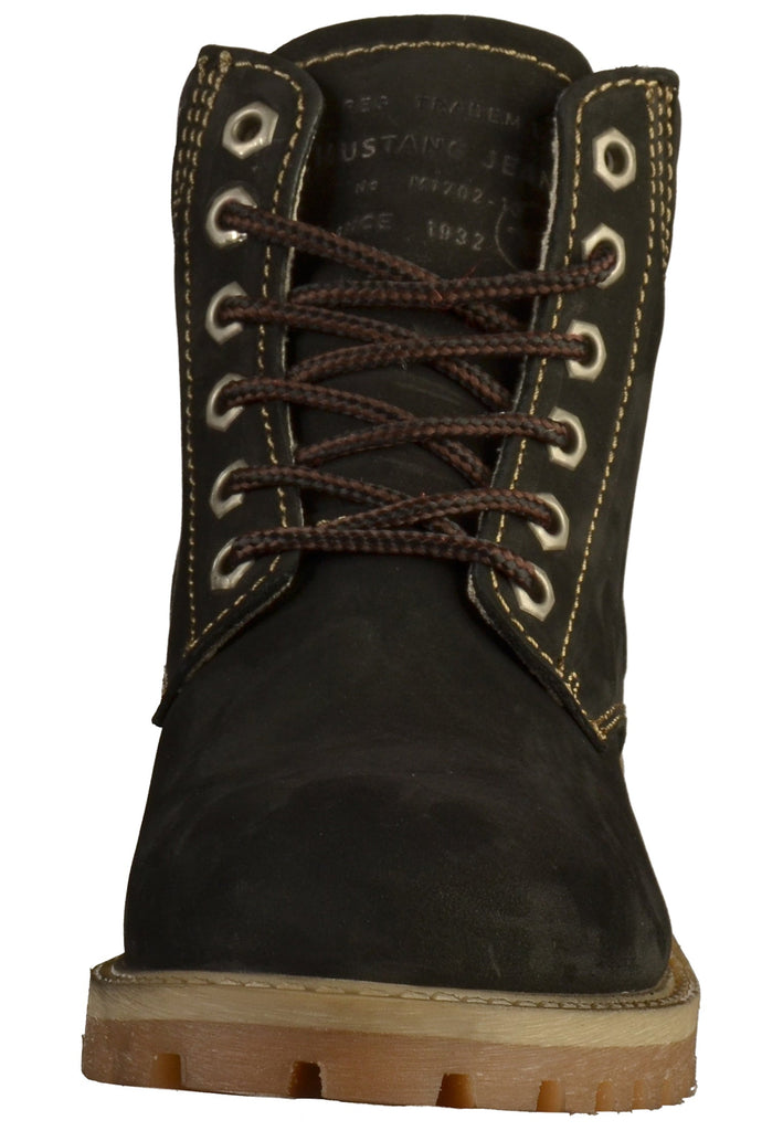Mustang Stiefelette Leder Schwarz