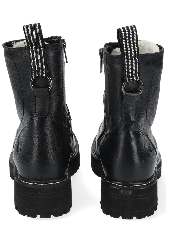 Mustang Stiefelette Leder Schwarz Warmfutter