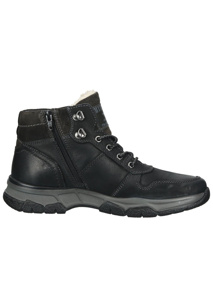Mustang Stiefelette Leder Schwarz Warmfutter