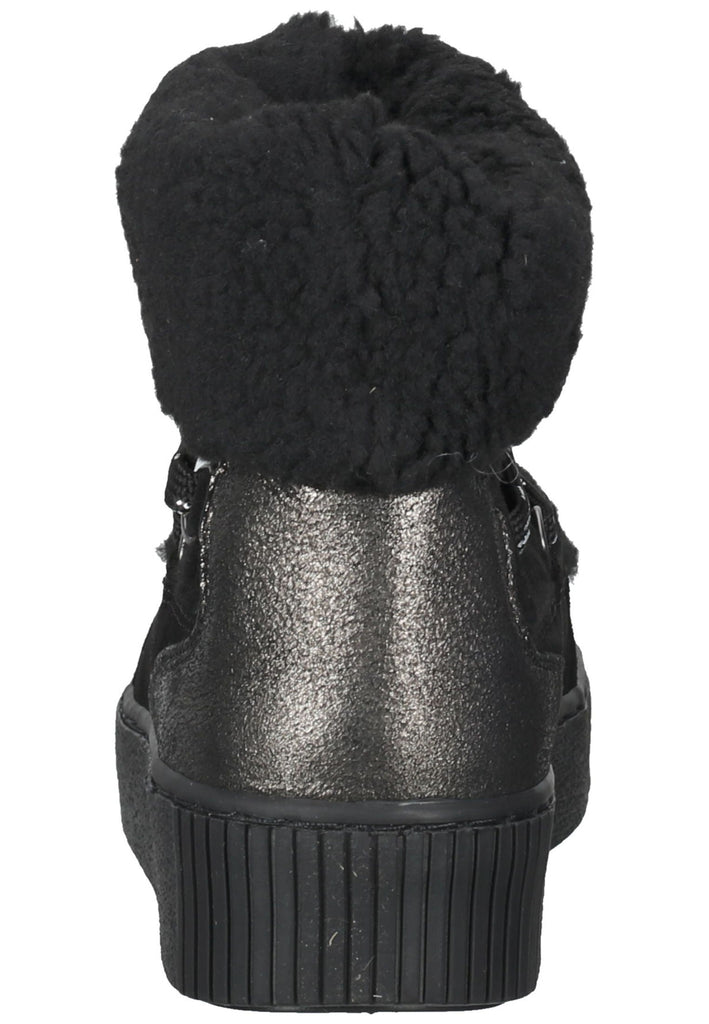 Mustang Stiefelette Leder Schwarz Warmfutter