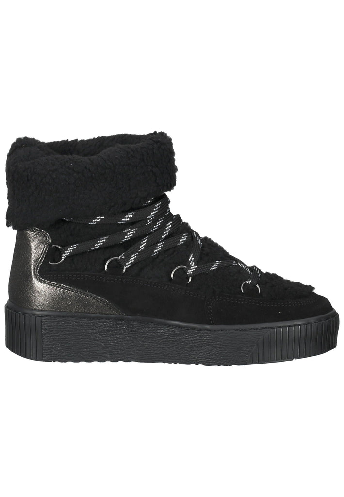 Mustang Stiefelette Leder Schwarz Warmfutter