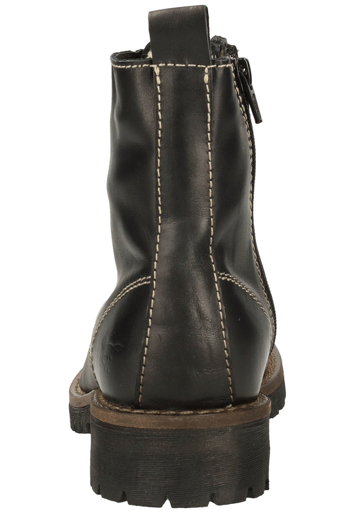 Mustang Stiefelette Leder Schwarz Warmfutter