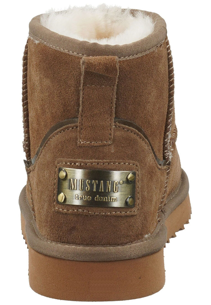 Mustang Stiefelette Leder Taupe Warmfutter