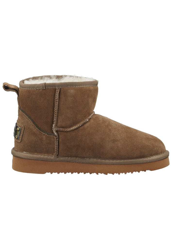 Mustang Stiefelette Leder Taupe Warmfutter