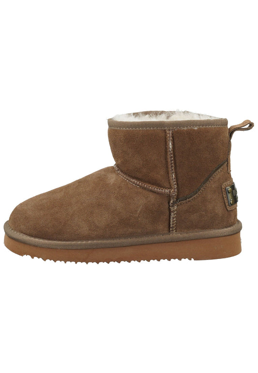 Mustang Stiefelette Leder Taupe Warmfutter