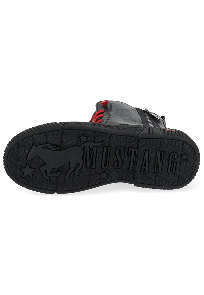 Mustang Stiefelette Leder/Textil Schwarz Warmfutter