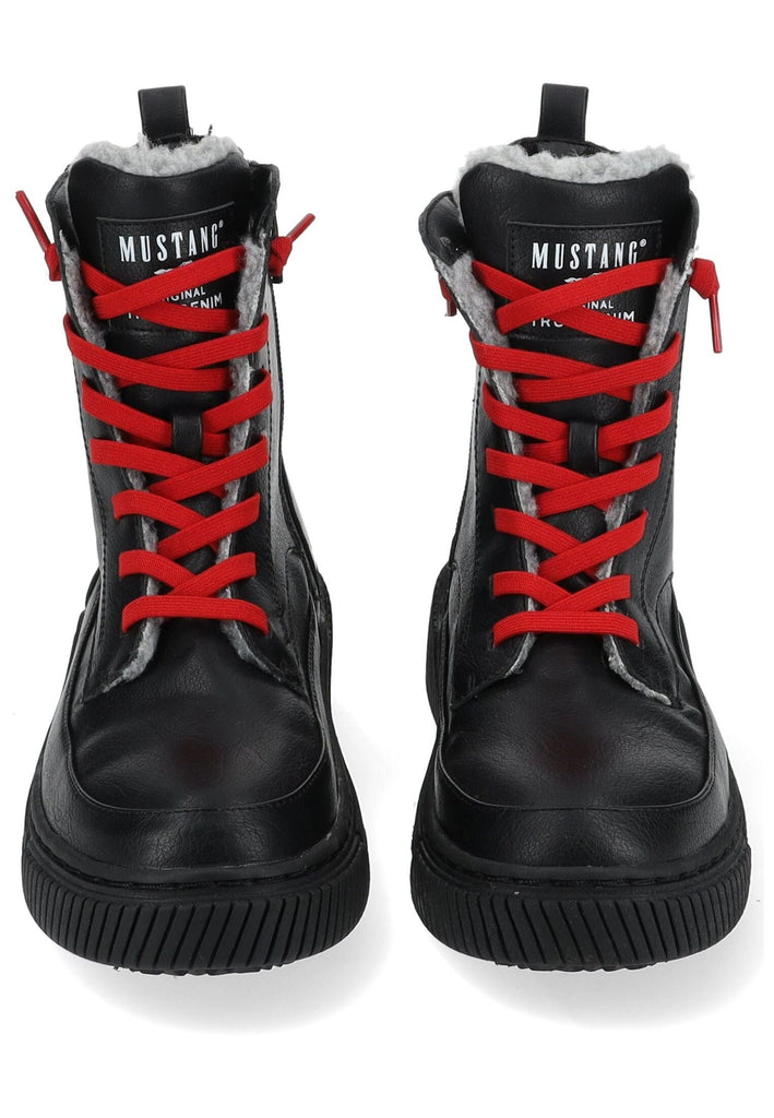 Mustang Stiefelette Leder/Textil Schwarz Warmfutter