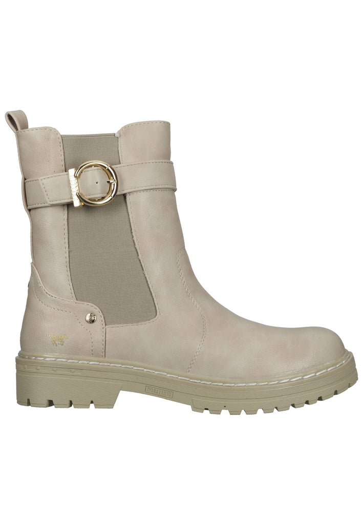 Mustang Stiefelette Lederimitat Beige