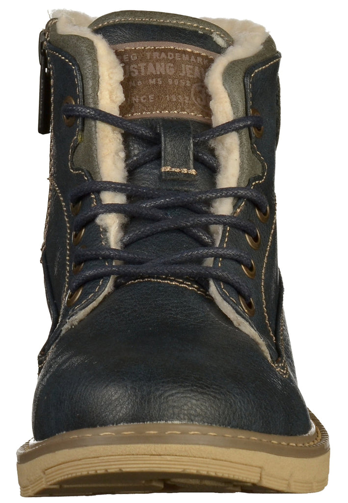 Mustang Stiefelette Lederimitat Blau